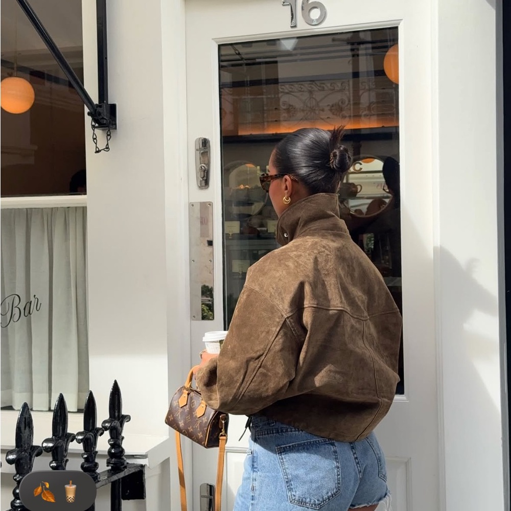 Zara Brown Leather Jacket for Women